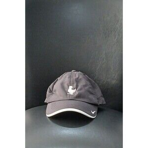 Nike Golf Heritage86 Dri-Fit Baseball Cap. Black W White Embroidered Swoosh/Bird